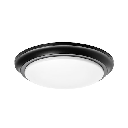 Afx Baron 12-in. LED Flush Mount, Black BRNF12LAJD1BK